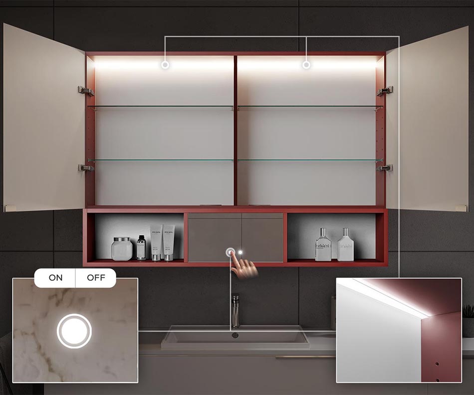 LED-belysning inre skåpets