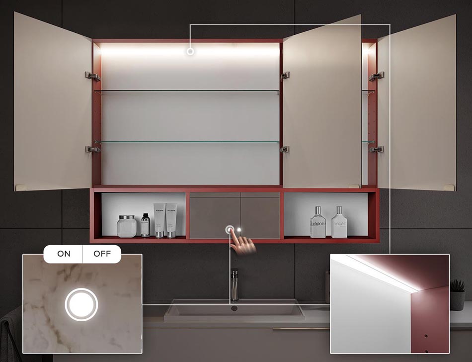 LED-belysning inre skåpets