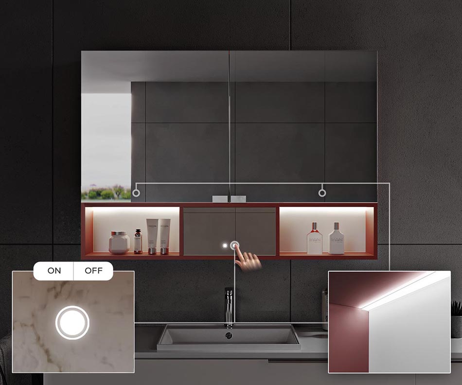 LED belysning för skåpets inre