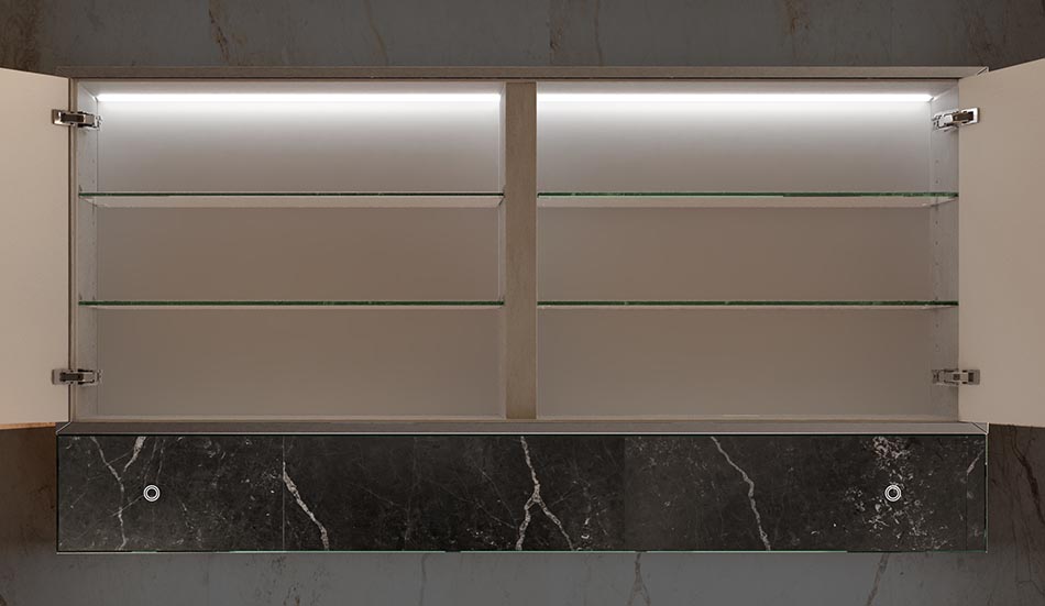 LED-skåp Lily med smart spegel och Bluetooth-funktion | ARTFORMA