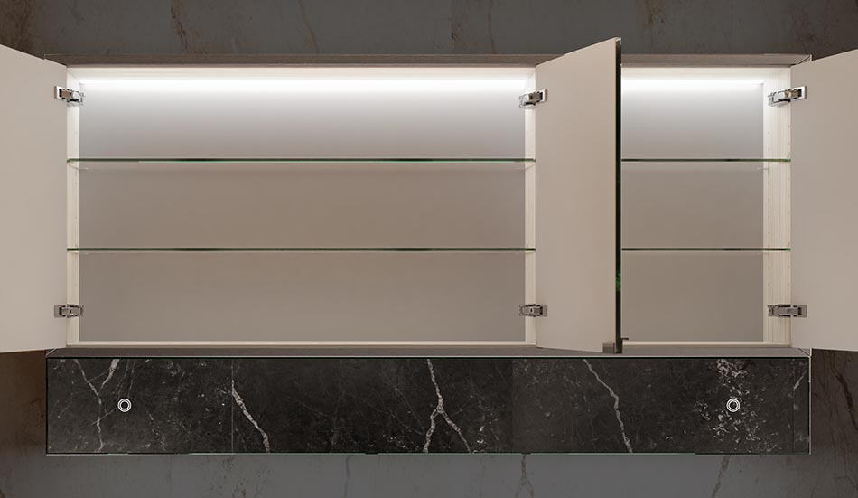 LED-skåp Lily med smart spegel och Bluetooth-funktion | ARTFORMA