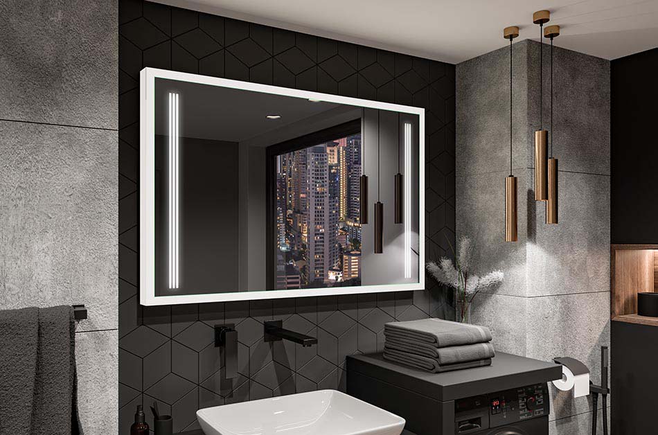 En spegel med svart ram, en spegel med träram? Välj mellan sex ramfärger! Kolla in vad som passar bäst i ditt rum!