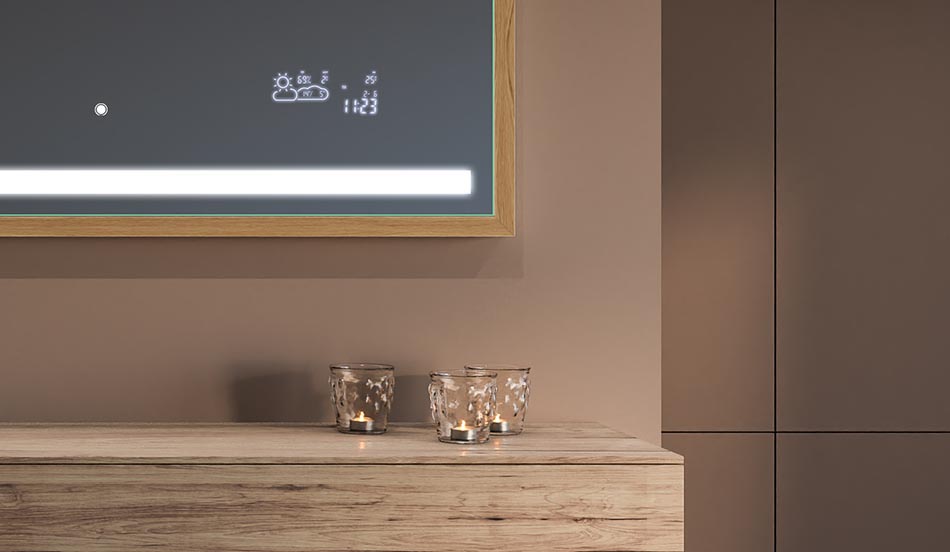 Spegel i svart loftram för moderna och minimalistiska badrum | ARTFORMA