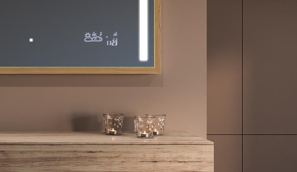 Spegel i svart loftram för moderna och minimalistiska badrum | ARTFORMA