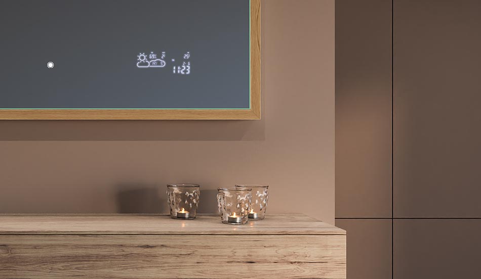 Spegel i svart loftram för moderna och minimalistiska badrum | ARTFORMA