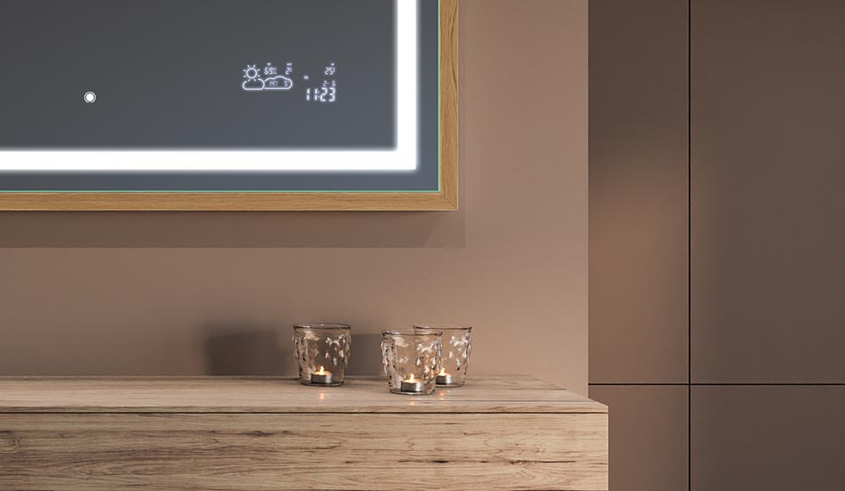 Spegel i svart loftram för moderna och minimalistiska badrum | ARTFORMA