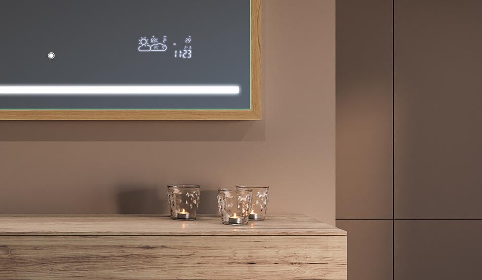 Spegel i svart loftram för moderna och minimalistiska badrum | ARTFORMA