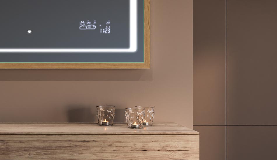 Spegel i svart loftram för moderna och minimalistiska badrum | ARTFORMA