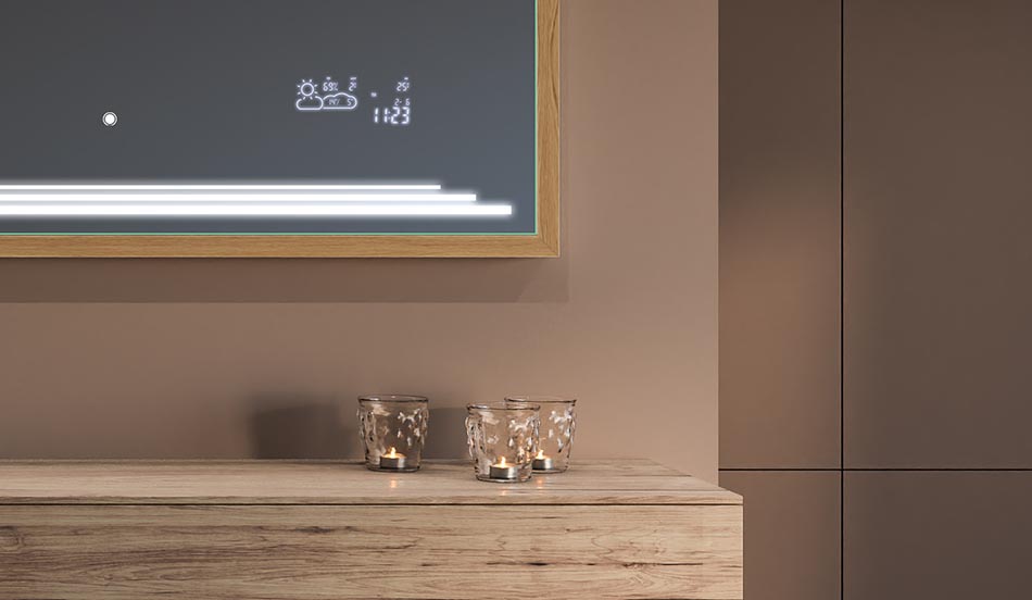 Spegel i svart loftram för moderna och minimalistiska badrum | ARTFORMA