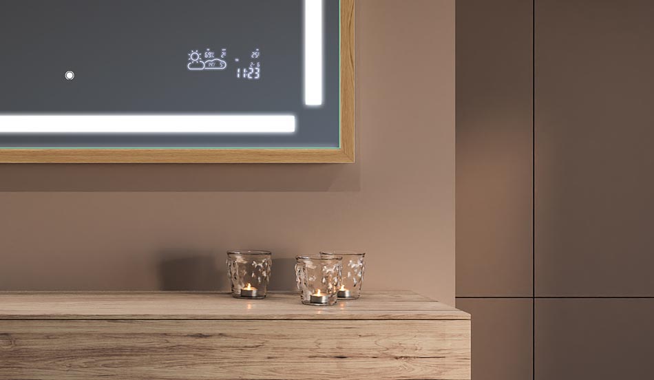 Spegel i svart loftram för moderna och minimalistiska badrum | ARTFORMA