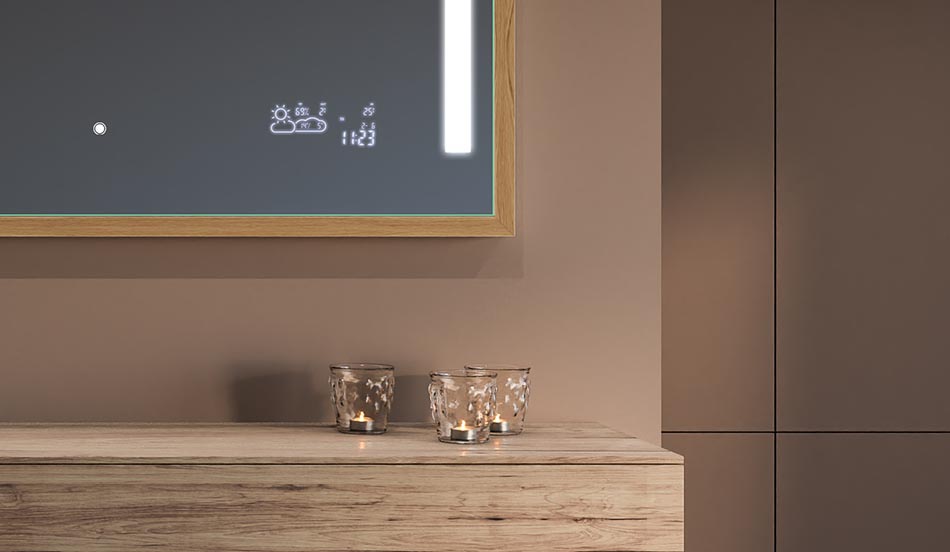 Spegel i svart loftram för moderna och minimalistiska badrum | ARTFORMA