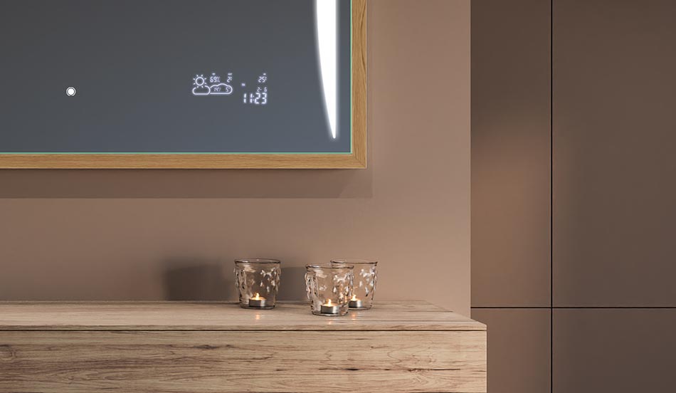 Spegel i svart loftram för moderna och minimalistiska badrum | ARTFORMA