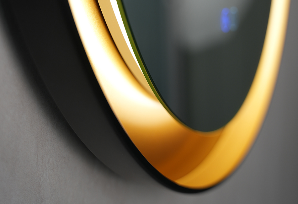 Spegel i svart metallram