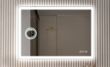 Avrundade klassiska speglar med belysning