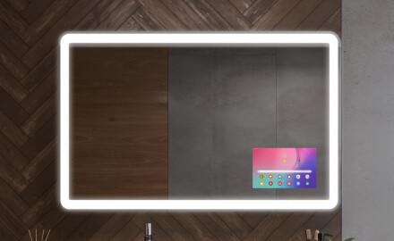 Avrundade speglar med dekorativt lock