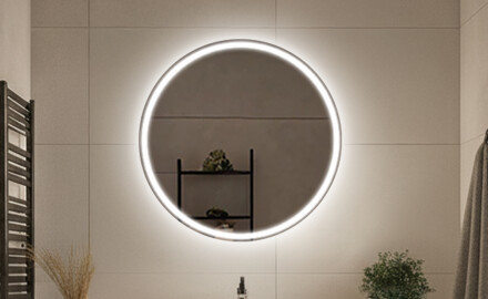 Runda batteridrivna speglar