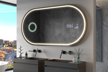 Inramade LED-spegelar