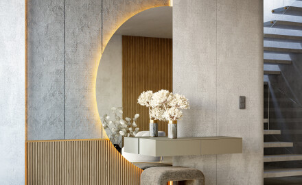 Halvcirkelformade speglar