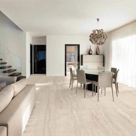 Gres för golv, 60x120 cm, vit matt, A4H1057 Memento Travertino Bianco Mat #6