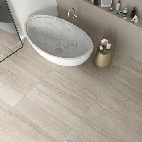 Gres för golv, 60x120 cm, vit matt, A4H1057 Memento Travertino Bianco Mat #9