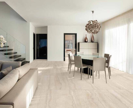 Gres för golv, 60x120 cm, beige matt, A4H1063 Memento Travertino Ambra Mat