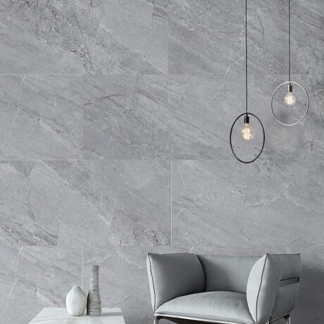 Glaserad keramikplatta för golv, 60x120 cm, grå sten, matt, A4H1131 Agathos Grey #9