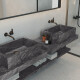 Glaserad golvplatta 60x120 cm, antracit, stenmatt, A4H1139 Agathos Anthracite #7