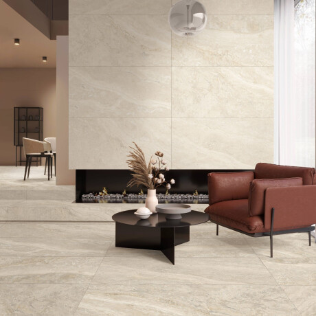 Gres för golv 60,5x121, beige, stenliknande, matt, A4H1144 Luxor Natural #6