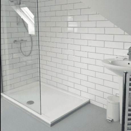 Keramisk väggplatta 10x30, vit, blank, plan, A4H17 Blanco Brillo #3