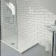 Keramisk väggplatta 10x30, vit, blank, plan, A4H17 Blanco Brillo #3