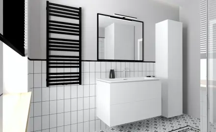 Keramikplatta för vägg, 10x20, vit matt, plan, A4H23 Blanco Mate