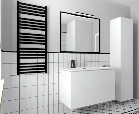 Keramikplatta för vägg, 10x20, vit matt, plan, A4H23 Blanco Mate