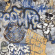 Glaserad golvplatta 120x280 cm, matt grå, rektifierad A4H248 City Graffiti Grey #1