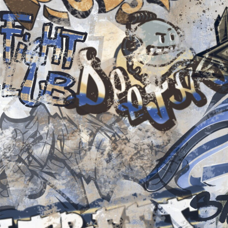 Glaserad golvplatta 120x280 cm, matt grå, rektifierad A4H248 City Graffiti Grey #5