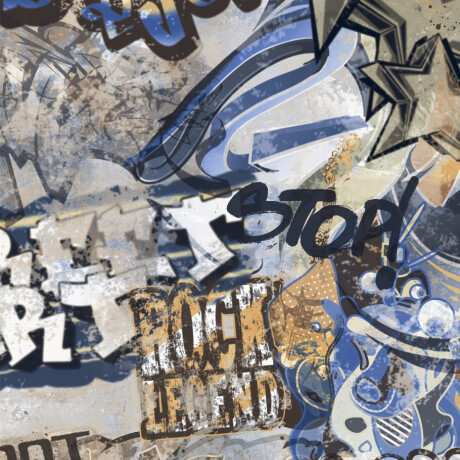 Glaserad golvplatta 120x280 cm, matt grå, rektifierad A4H248 City Graffiti Grey #6