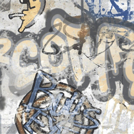 Glaserad golvplatta 120x280 cm, matt grå, rektifierad A4H248 City Graffiti Grey #7