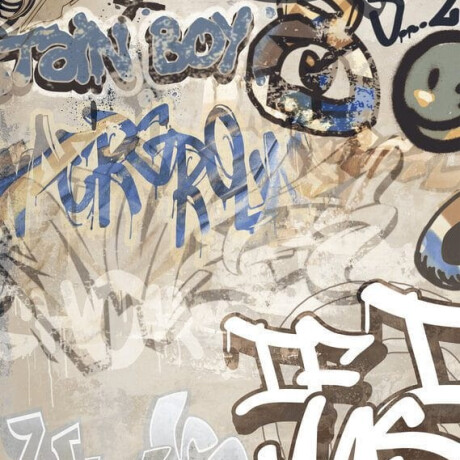 Glaserad stengods för golv, storformat 120x280 cm, beige, matt, rektifierad A4H255 City Graffiti Beige #4