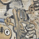 Glaserad stengods för golv, storformat 120x280 cm, beige, matt, rektifierad A4H255 City Graffiti Beige #7