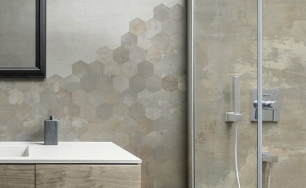 Glaserad keramikplatta för golv, 120x120 cm, matt beige, rektifierad, A4H258 City Beige