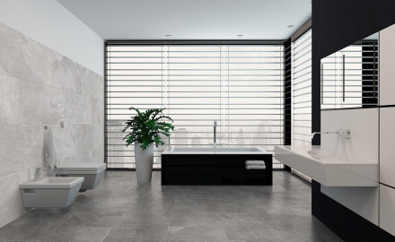 Gresplatta 60x120 cm, stenvit matt A4H291 Lop White