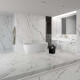 Glaserad golvplatta 120x280 cm, matt, med grå ådring, rektifierad A4H452 Statuario Superiore #2