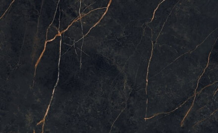 Storformatsklinker 120x280, svart marmor med gyllene ådringar, glansig yta A4H474 Sant Loreno