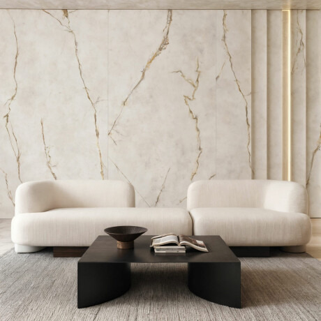 Storformatsklinker 120x280, marmor med varma ådringar, matt, A4H632 Dubai Gold #8