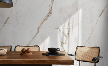Gres för golv, 60x120, marmor med varma ådringar, matt, A4H633 Dubai Gold