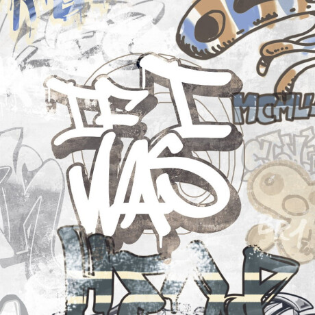 Glaserad keramikplatta för golv, 120x280 cm, matt grå, rektifierad, A4H640 City Graffiti White #2