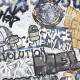 Glaserad keramikplatta för golv, 120x280 cm, matt grå, rektifierad, A4H640 City Graffiti White #4