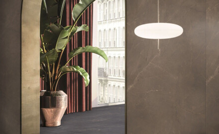 Storformatsklinker 120x280, marmor med ådring, blank yta A4H824 Omani Oud