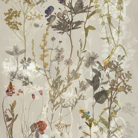Väggplattor 60x120 cm, grå med blommönster, matt, A4H919 Glame #1