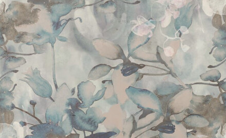 Väggplattor i gres, 60x120 cm, gråa med blommönster, matt, A4H921 Jam