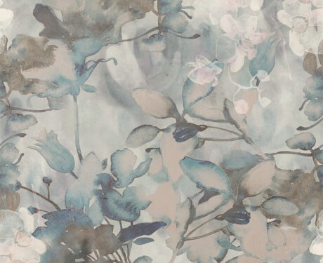 Väggplattor i gres, 60x120 cm, gråa med blommönster, matt, A4H921 Jam